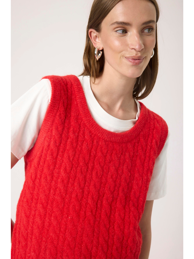 Soaked in Luxury SLVespera Vest Red