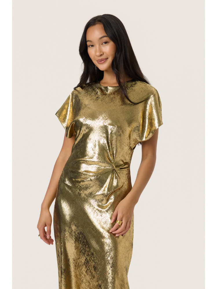 Soaked in Luxury SLMirmir Dress Gold