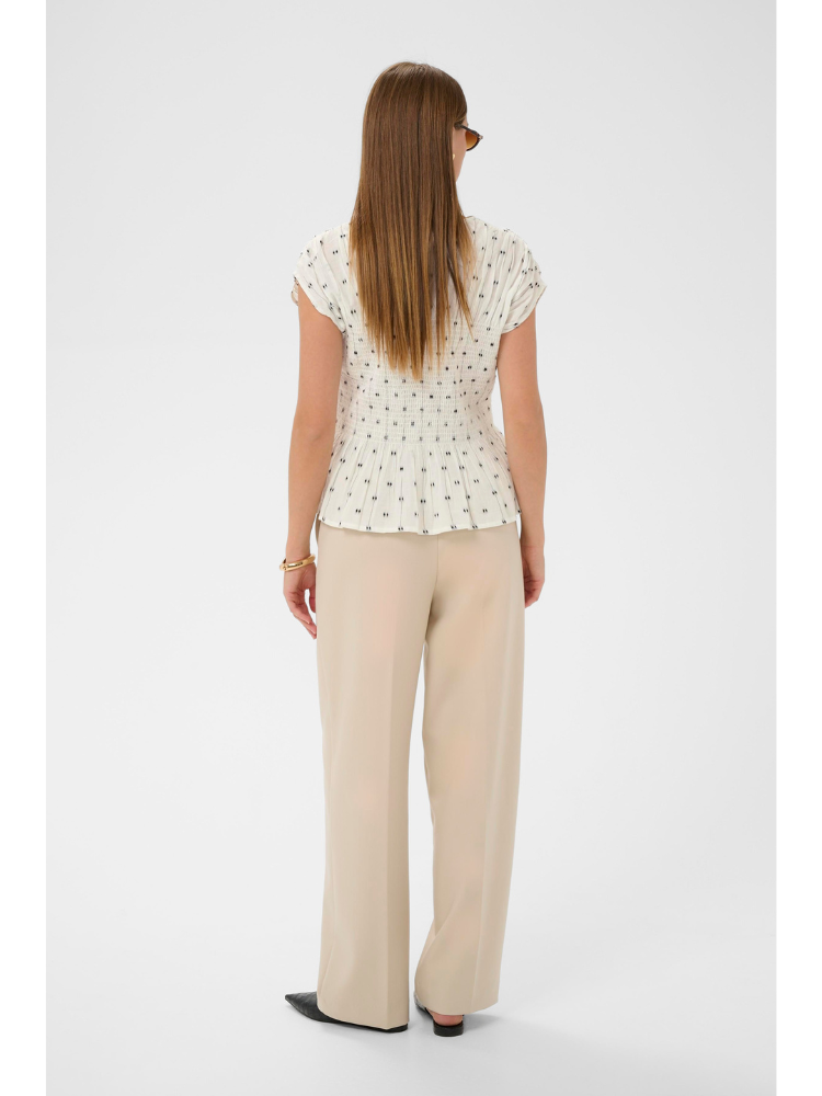 Soaked SLAmelie Blouse White Black Dots