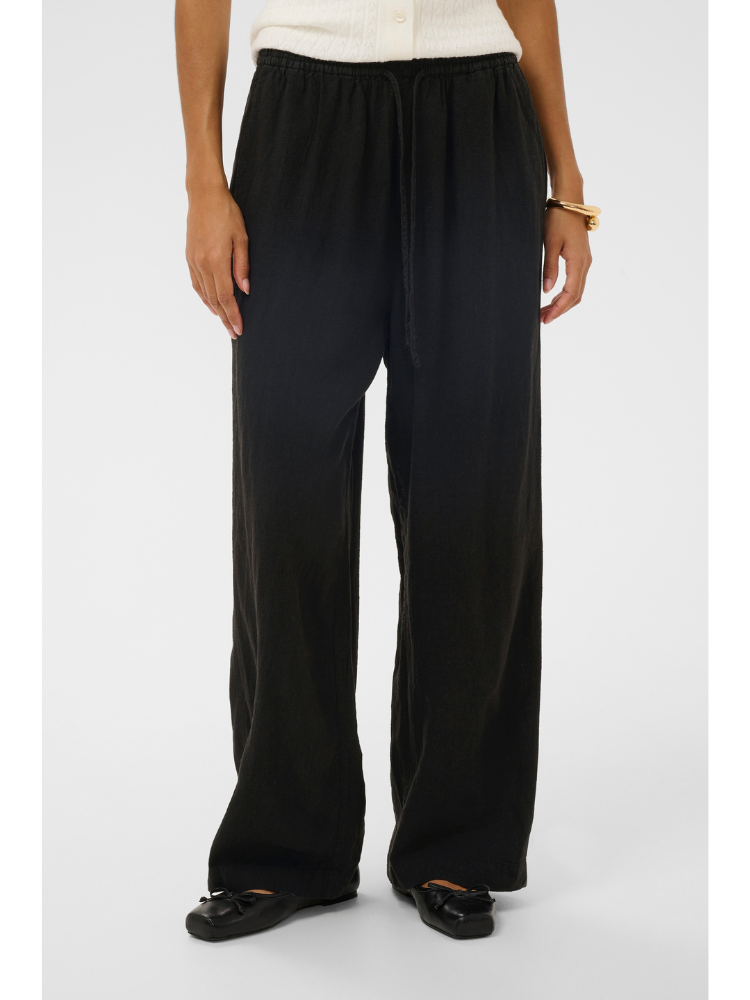 Soaked SLAria Linen Mix Pants Black