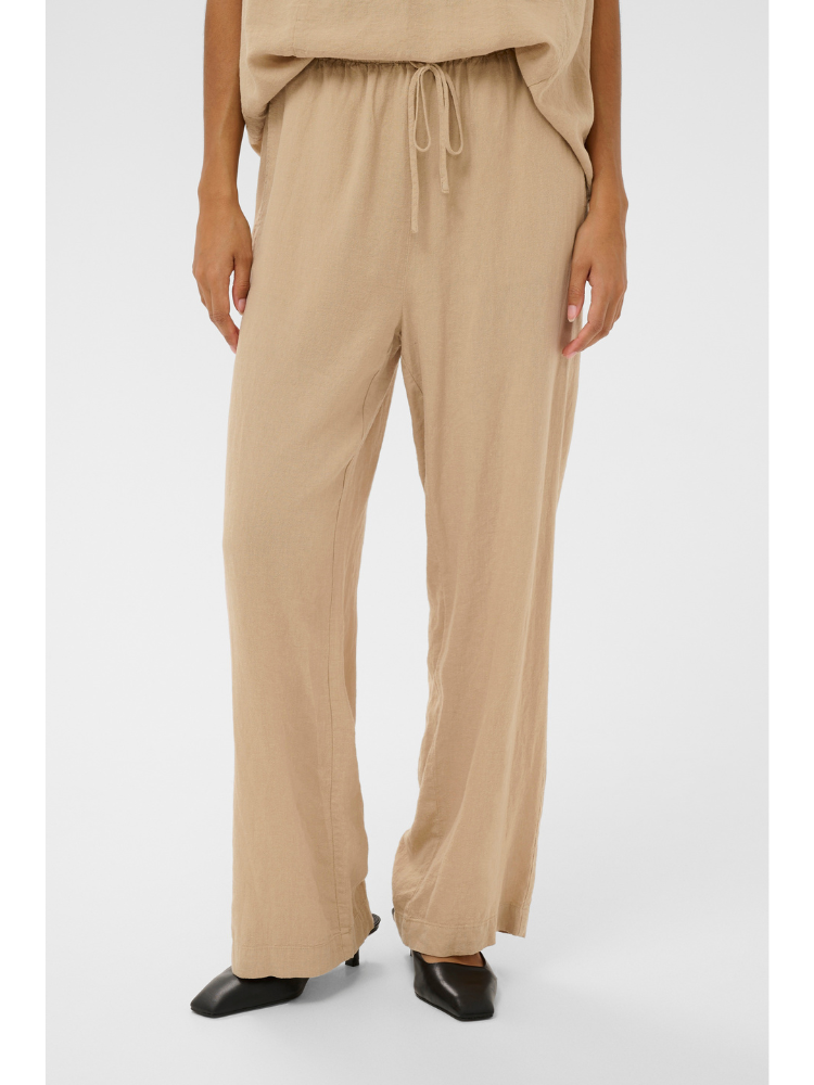 Soaked SLAria Linen Mix Pants White Pepper