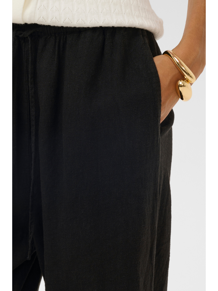 Soaked SLAria Linen Mix Pants Black