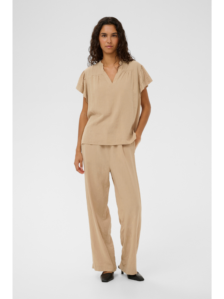 Soaked SLAria Linen Mix Pants White Pepper