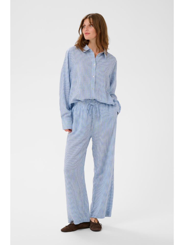 Soaked SLAria Linen Mix Pants Regatta & White