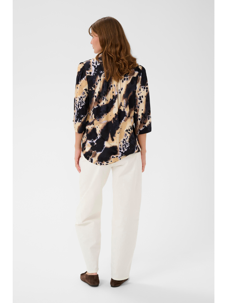 SLClero Printed Short Sleeve Shirt Purple Heather