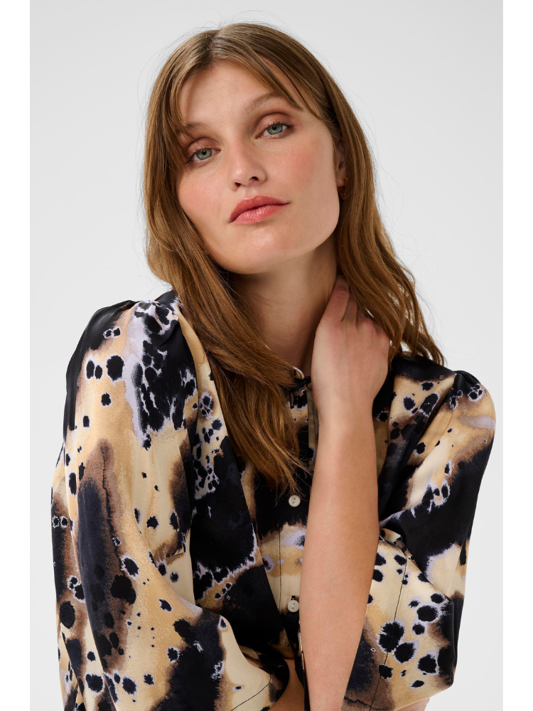 SLClero Printed Short Sleeve Shirt Purple Heather