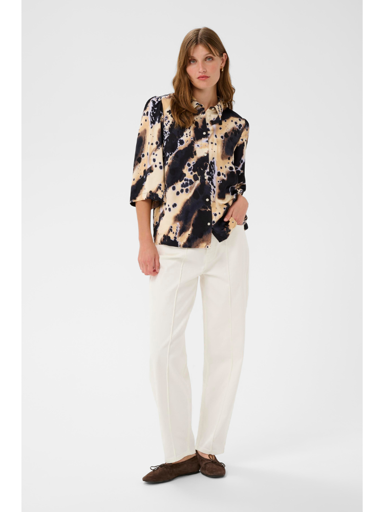 SLClero Printed Short Sleeve Shirt Purple Heather