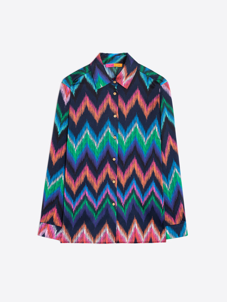 Vilagallo Shirt Zigzag Print