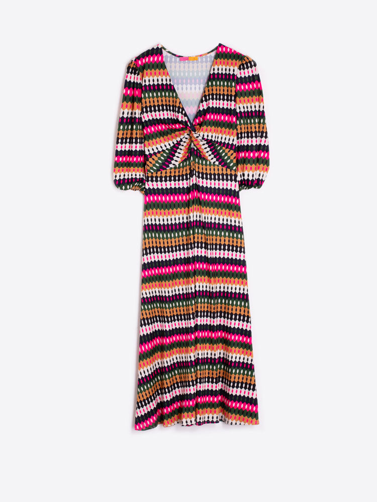 Vilagallo Geo Print Dress Multi