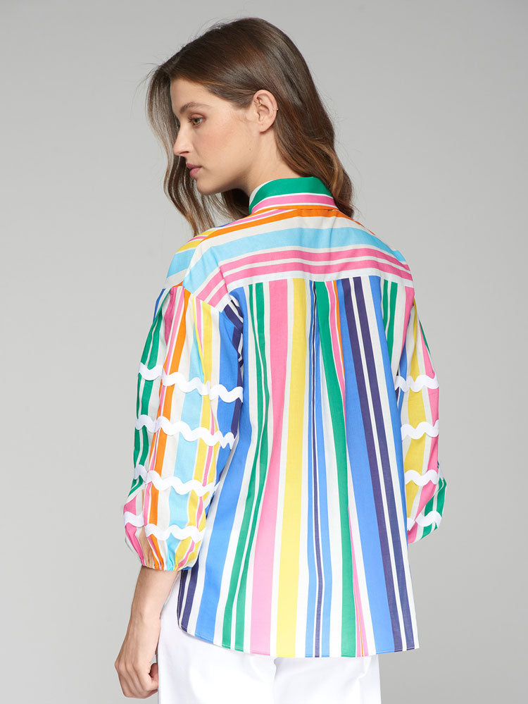 Vilagallo Shirt Multicoloured Stripes