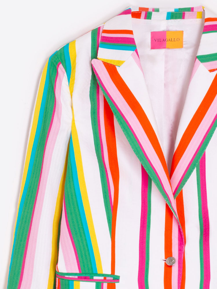 Vilagallo Blazer Multicoloured Stripes