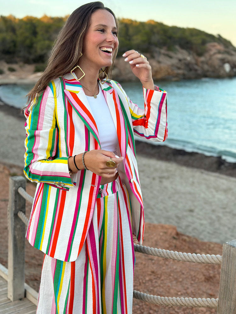 Vilagallo Blazer Multicoloured Stripes