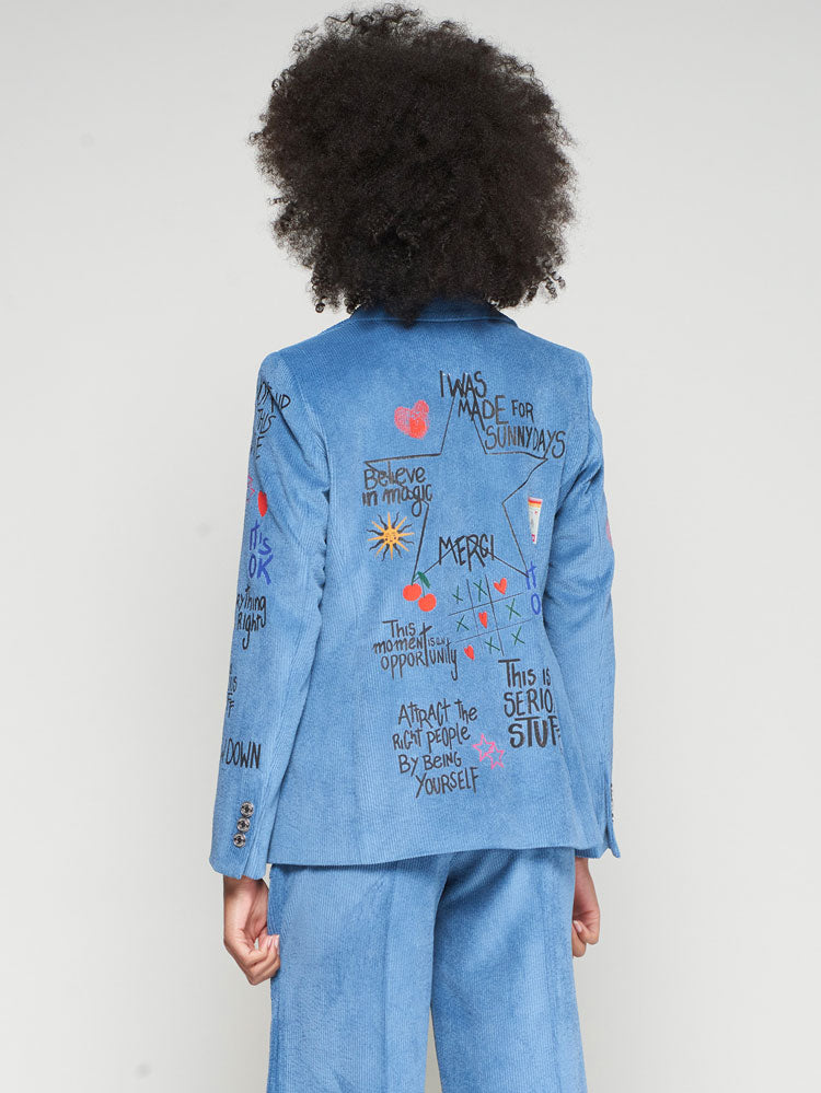 Vilagallo Blue Corduroy Jacket