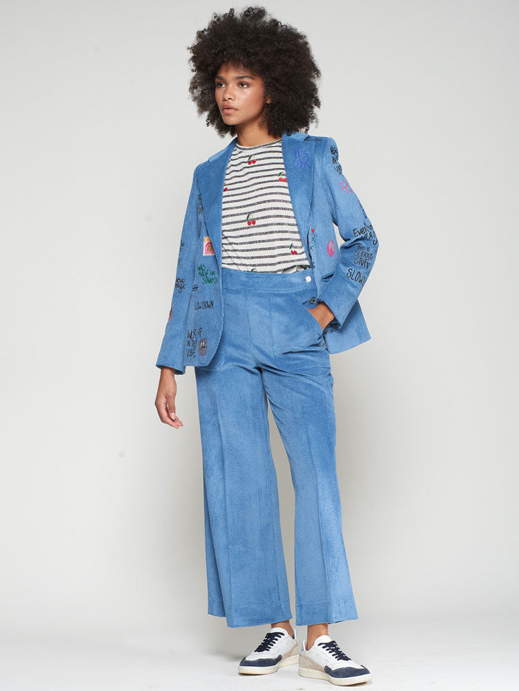 Vilagallo Blue Corduroy Jacket
