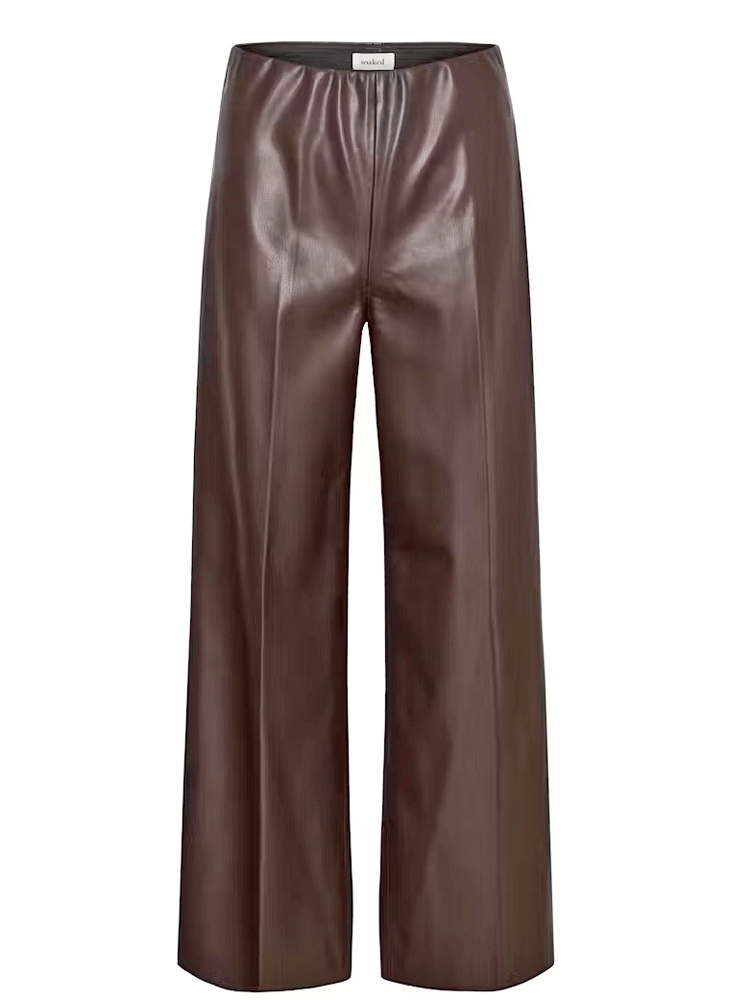 Soaked SLKaylee Wide Long Pants Chocolate Torte