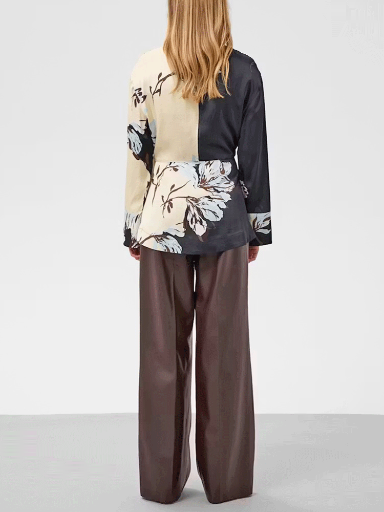 Soaked SLKaylee Wide Long Pants Chocolate Torte