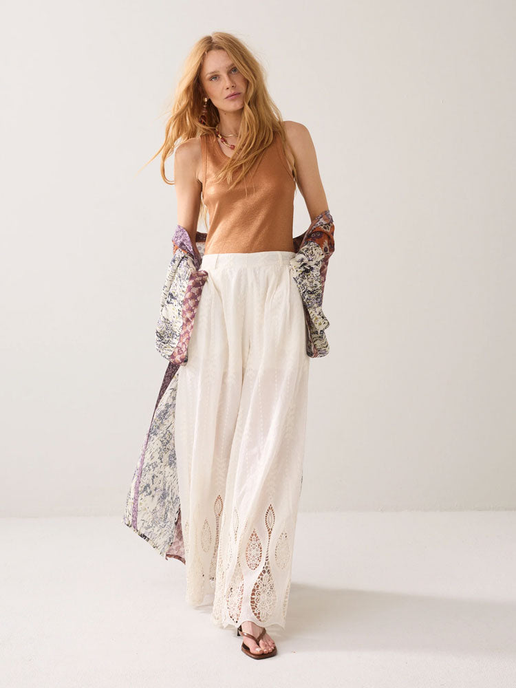 Summum Ribbed Tank Top Burnt Apricot