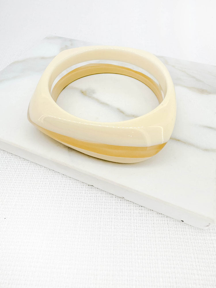 Envy Chunky Resin Bangle Cream