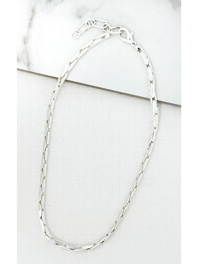 Envy Short Link Necklace Silver
