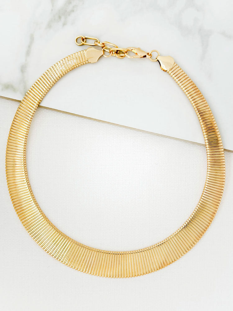Envy Snake Chain Statement Necklace Gold
