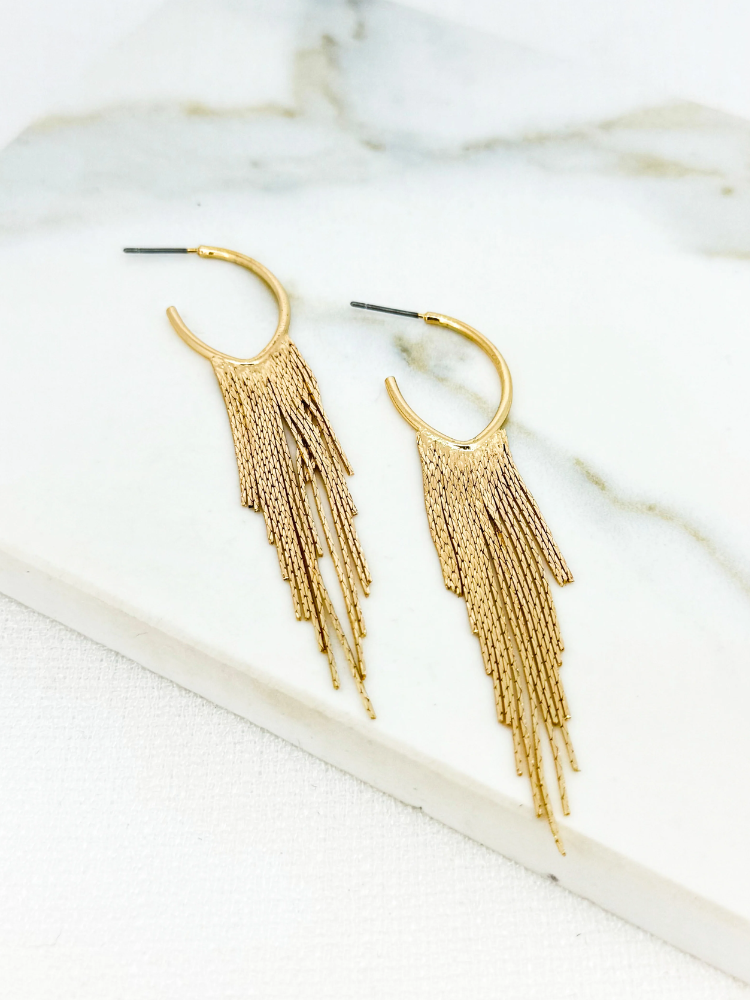 Envy Multi Strand Earrings Gold