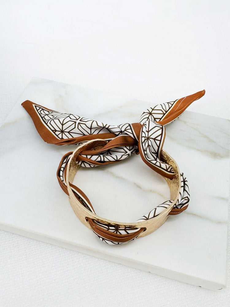 Envy Twilly Bangle Gold & Tan