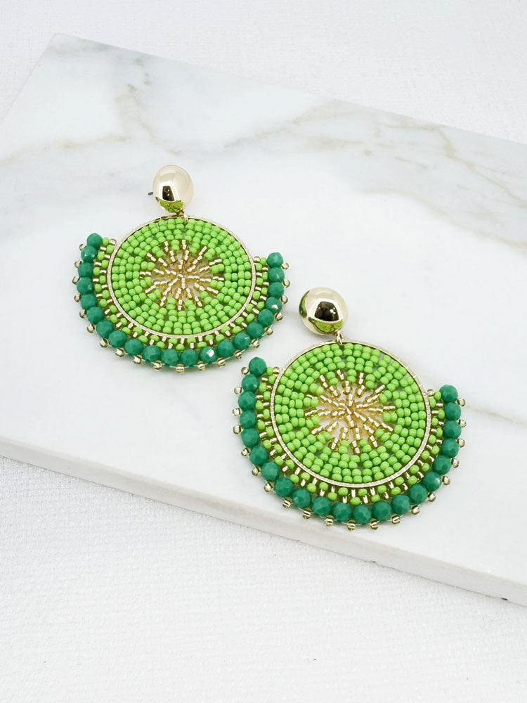 Envy Beaded Earrings Green