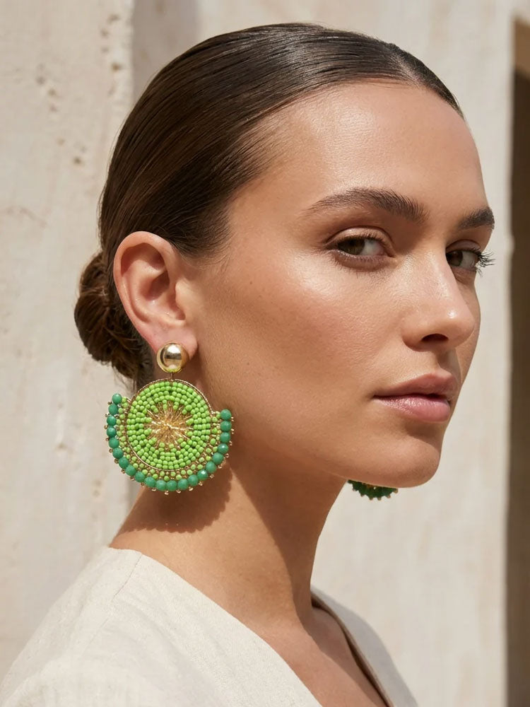 Envy Beaded Earrings Green