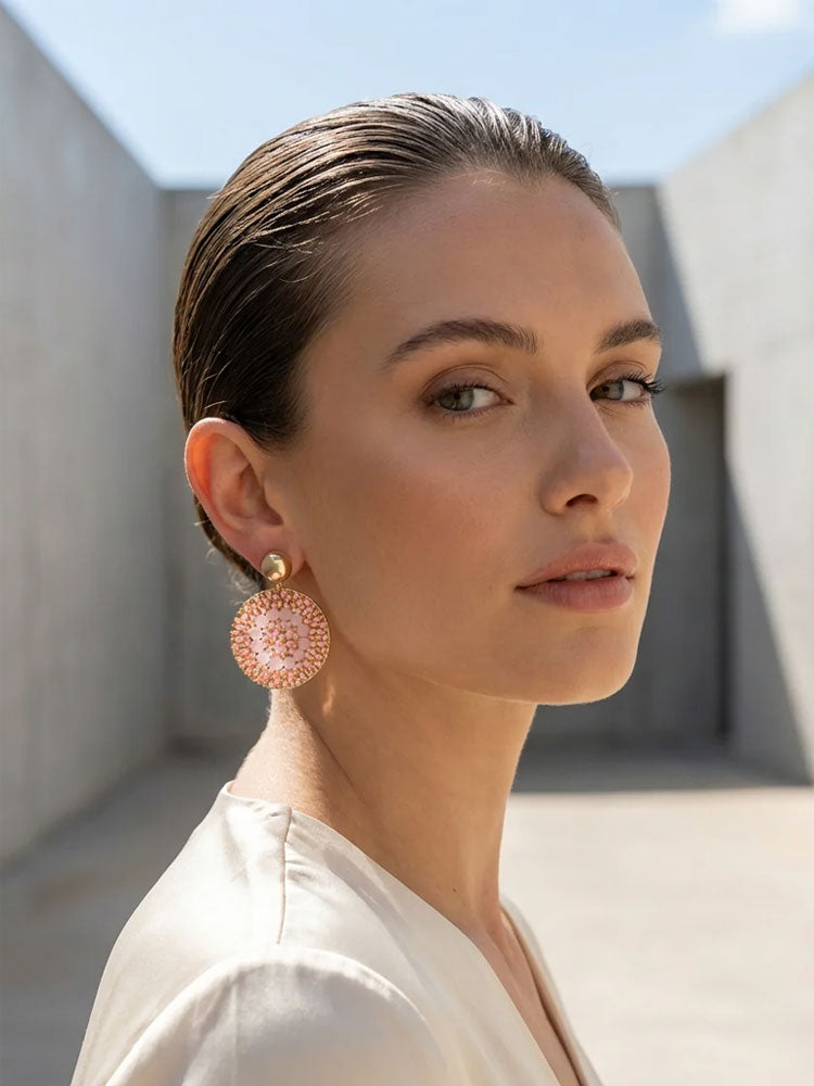 Envy Beaded Earrings Pink