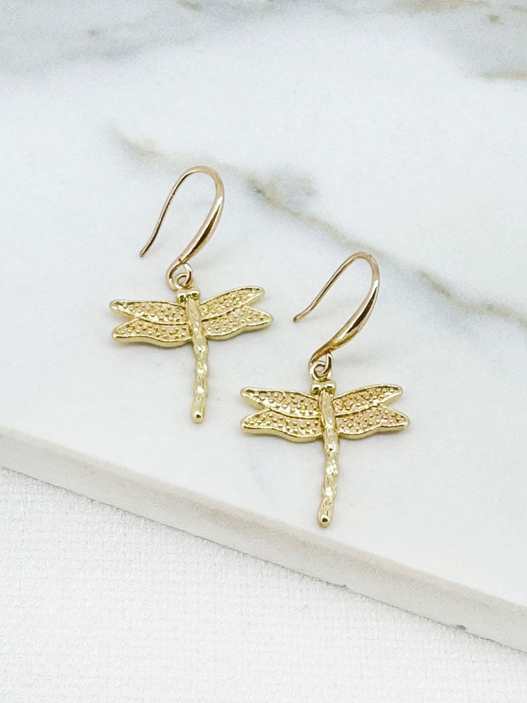 Envy Gold Dragonfly Earring