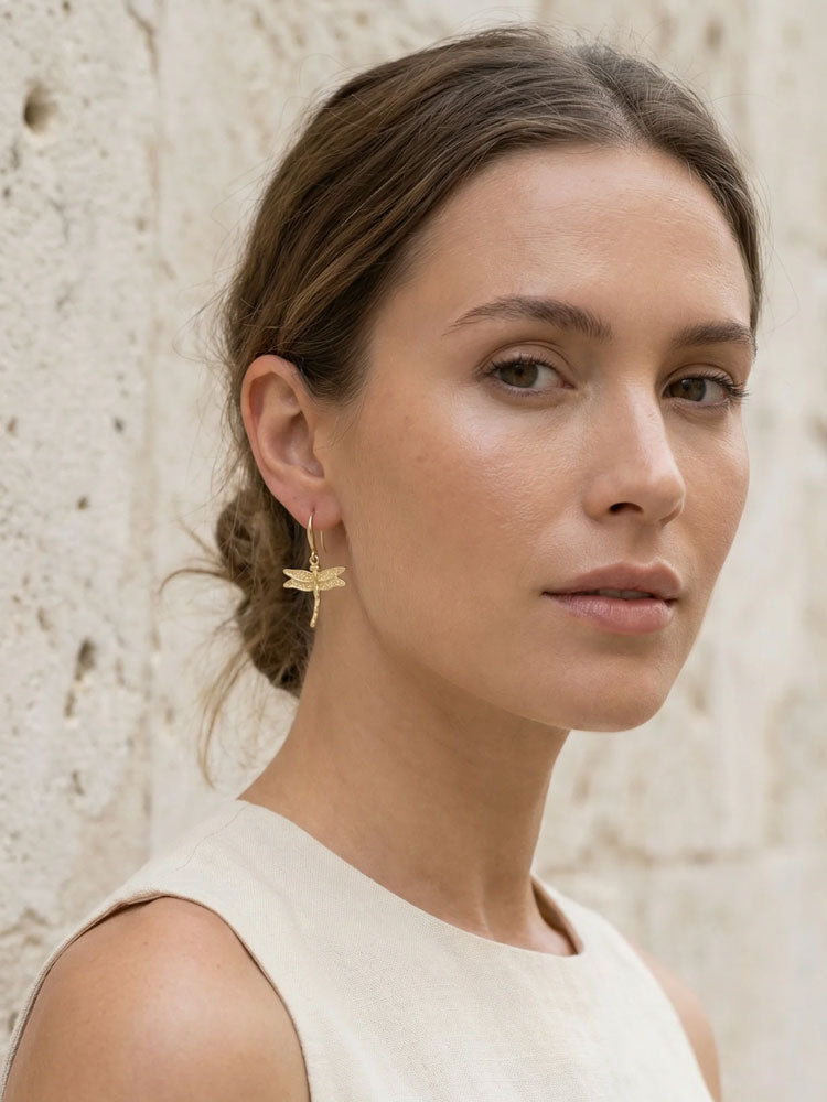 Envy Gold Dragonfly Earring