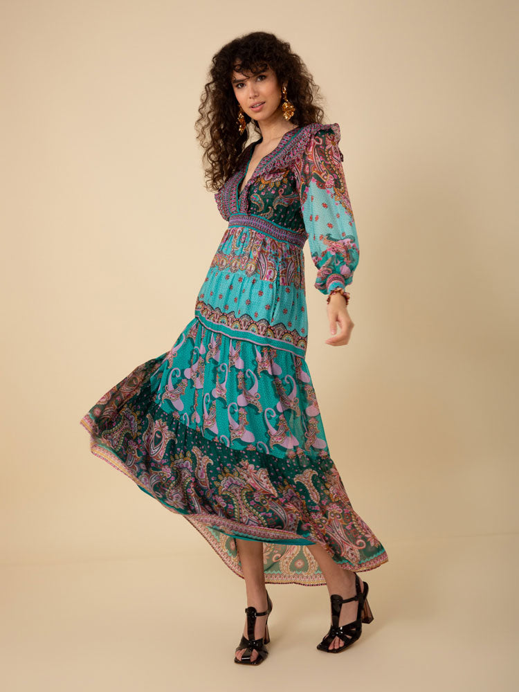 Hale Bob Nylah Dress Teal