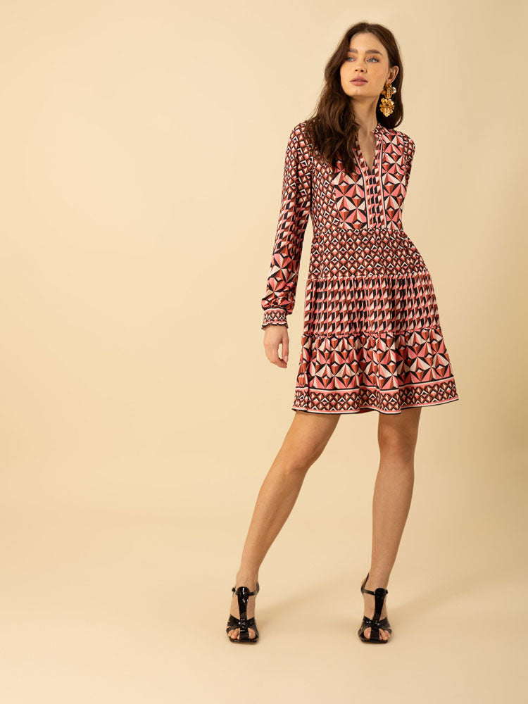 Hale Bob Addilyn Dress Coral