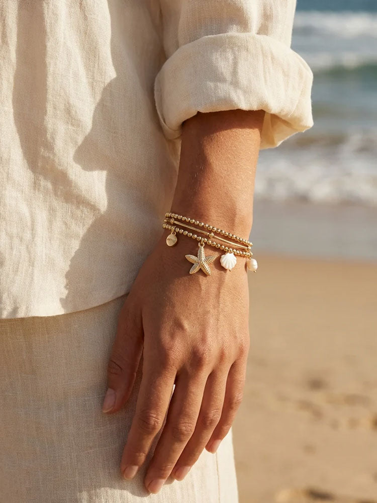 Envy Starfish & Pearl Bracelet Gold