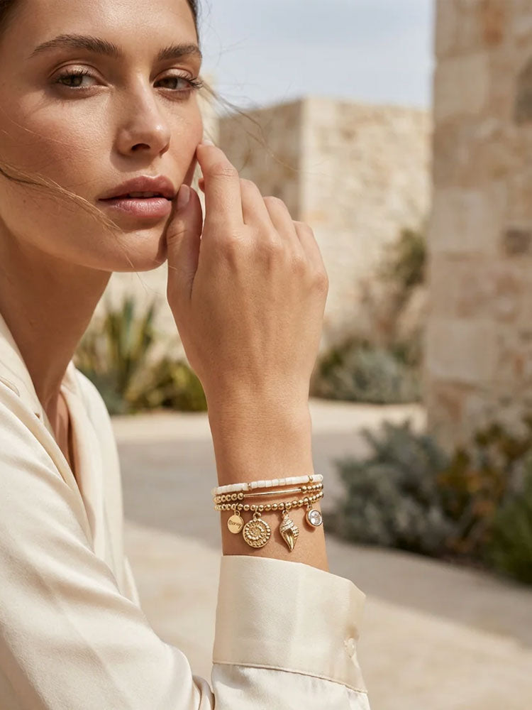 Envy Fossil Charm Bracelet Gold