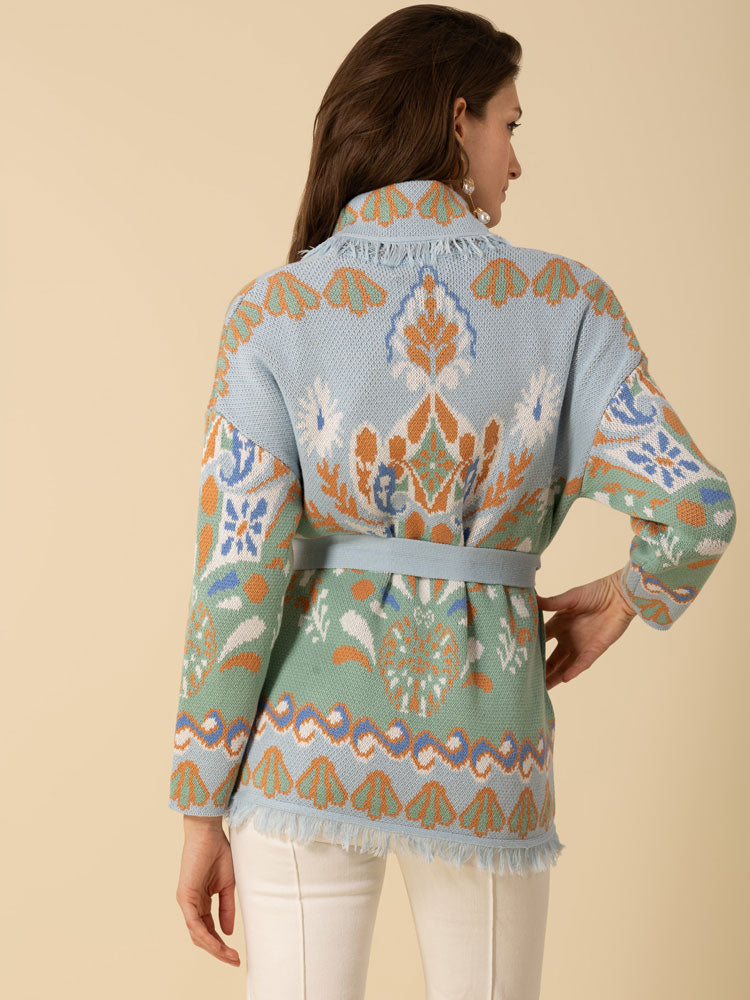 Hale Bob Irene Cardigan Turquoise