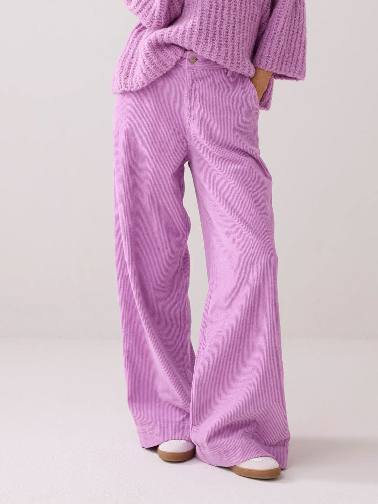 Summum Stretch Cord Trousers Violet