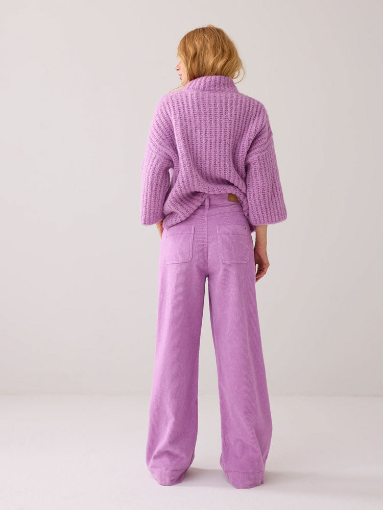 Summum Stretch Cord Trousers Violet