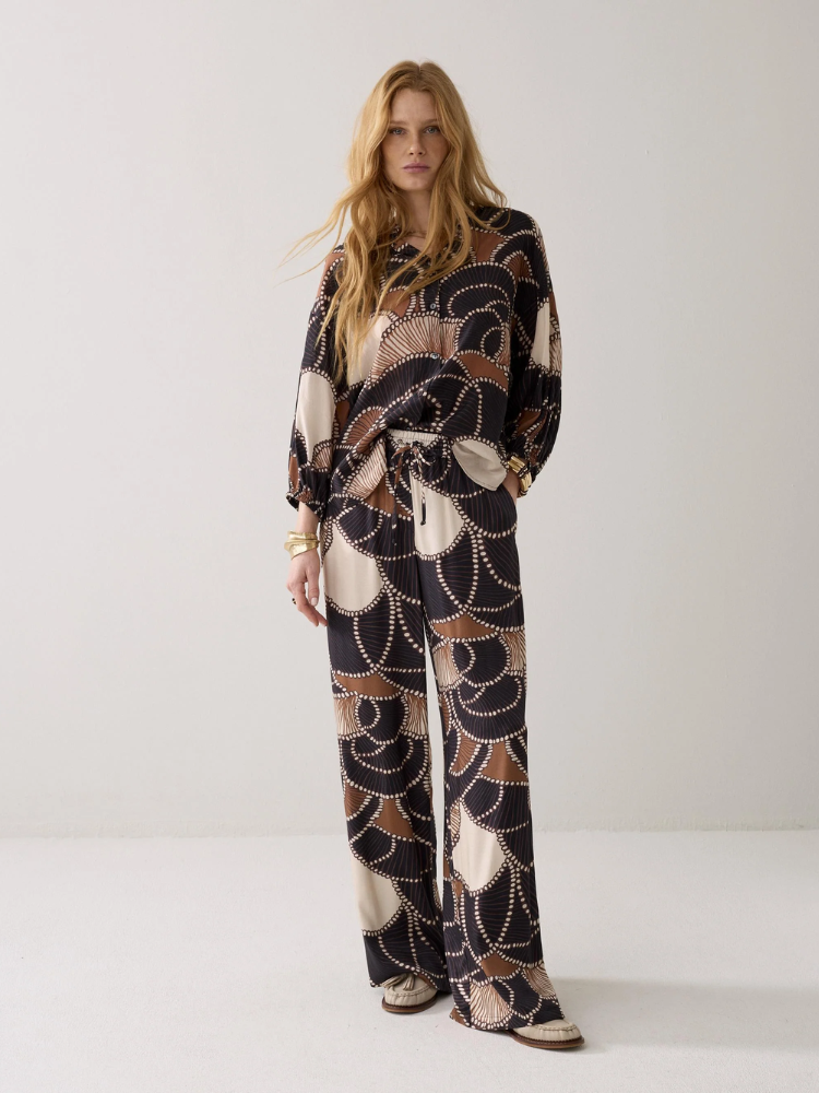 Summum Printed Trousers Multicolour