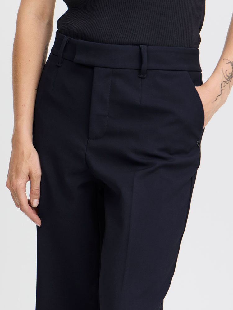 Pulz PzBindy Wide Leg Trousers Blue