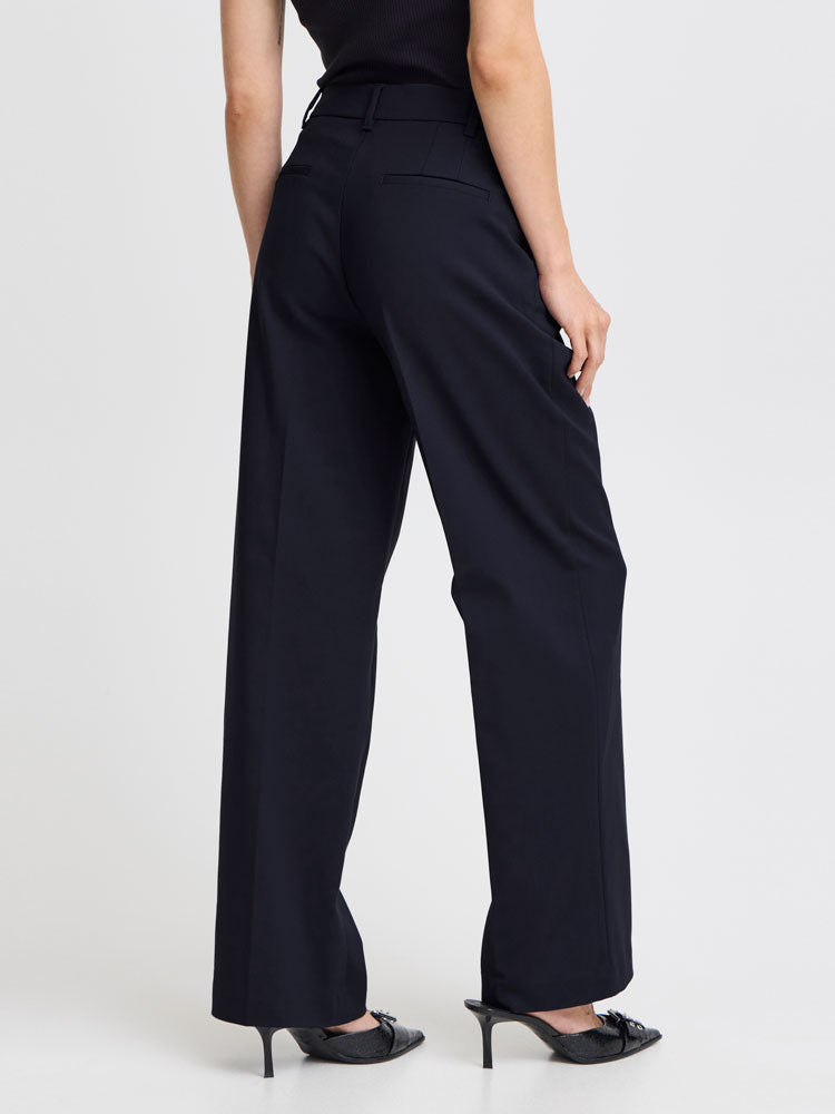 Pulz PzBindy Wide Leg Trousers Blue