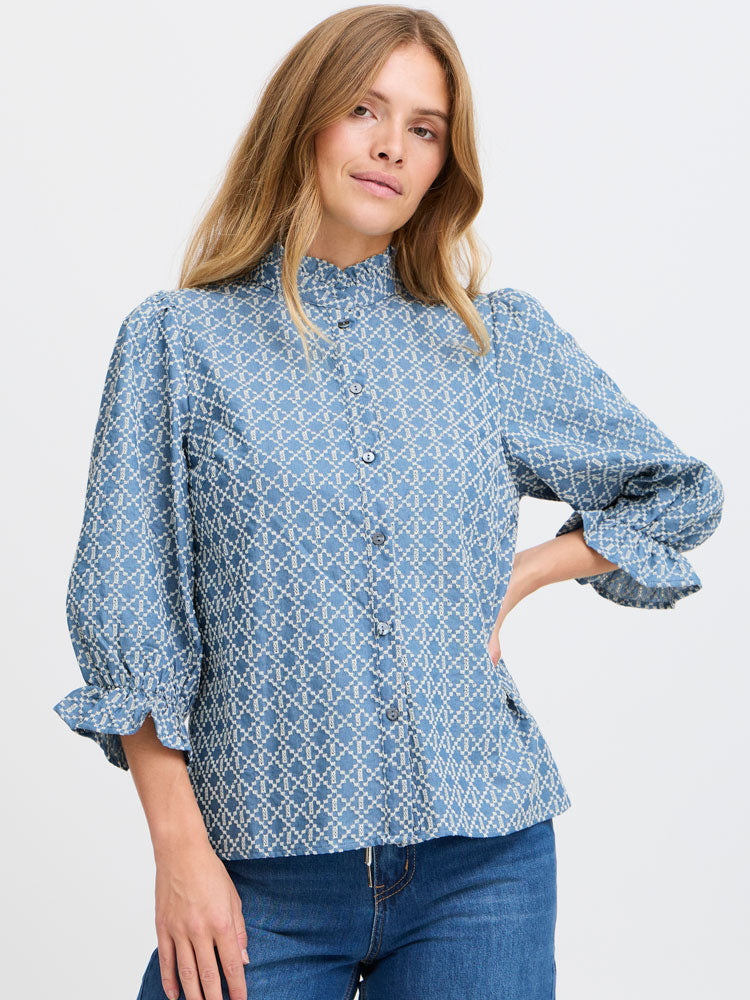 Pulz PzFenya Shirt Medium Blue Denim