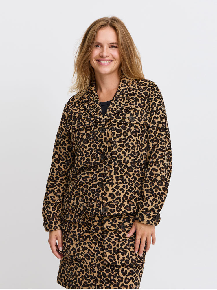 Pulz PzAlice Short Jacket Animal Print