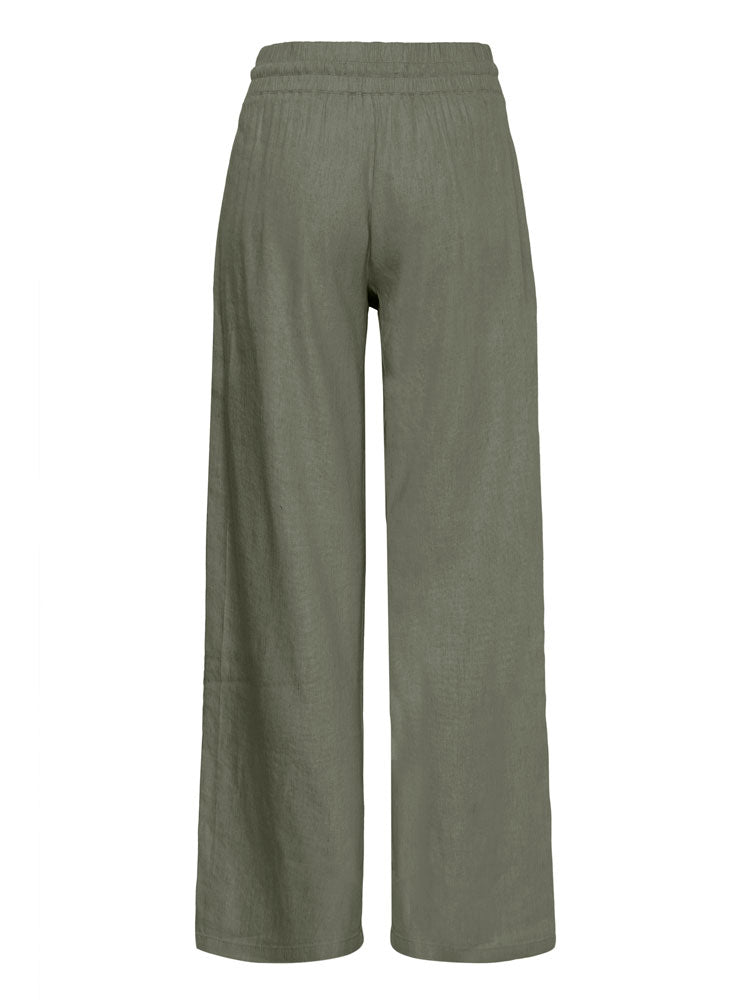 Pulz PzLuca Wide Leg Trousers Deep Lichen Green