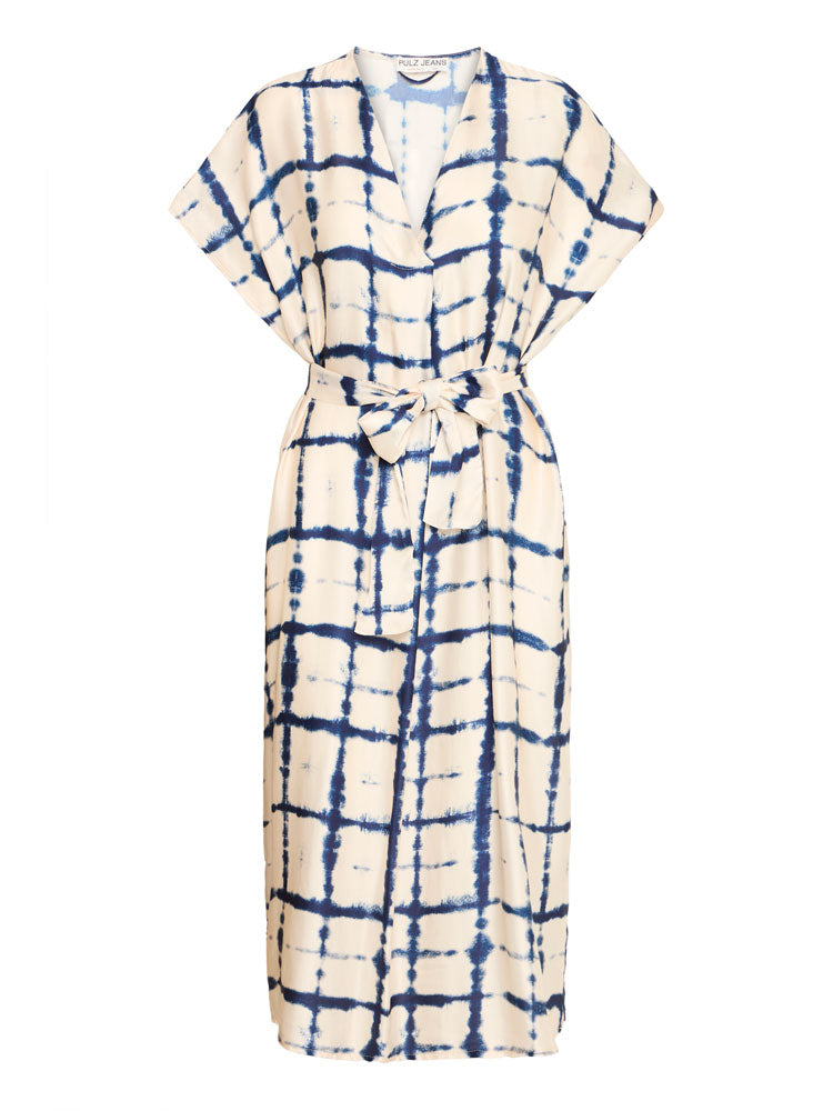 Pulz PzElani Dress Off White &amp; Navy