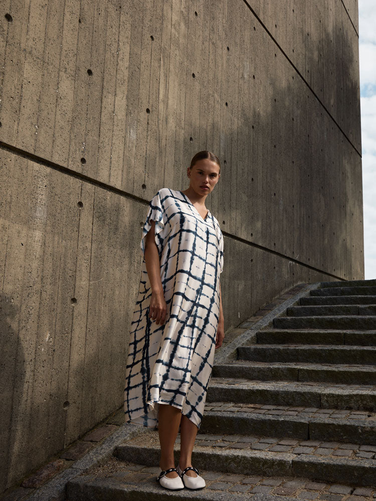 Pulz PzElani Dress Off White &amp; Navy