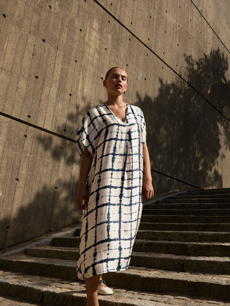 Pulz PzElani Dress Off White &amp; Navy