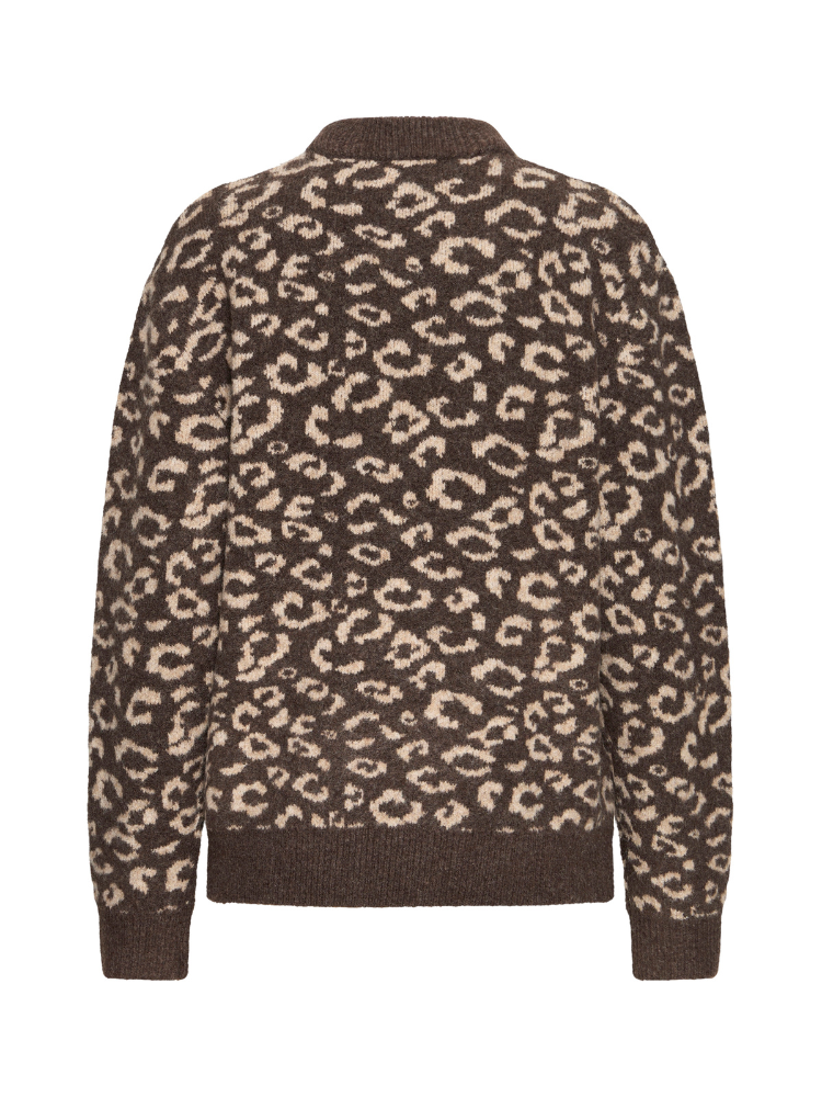 Pulz PzArtha O-Neck Pullover Animal Print