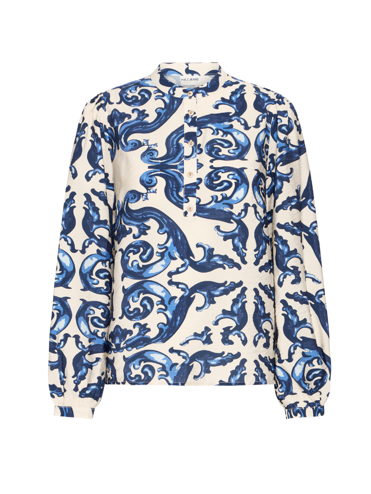 Pulz PzCarrie Blouse Off White