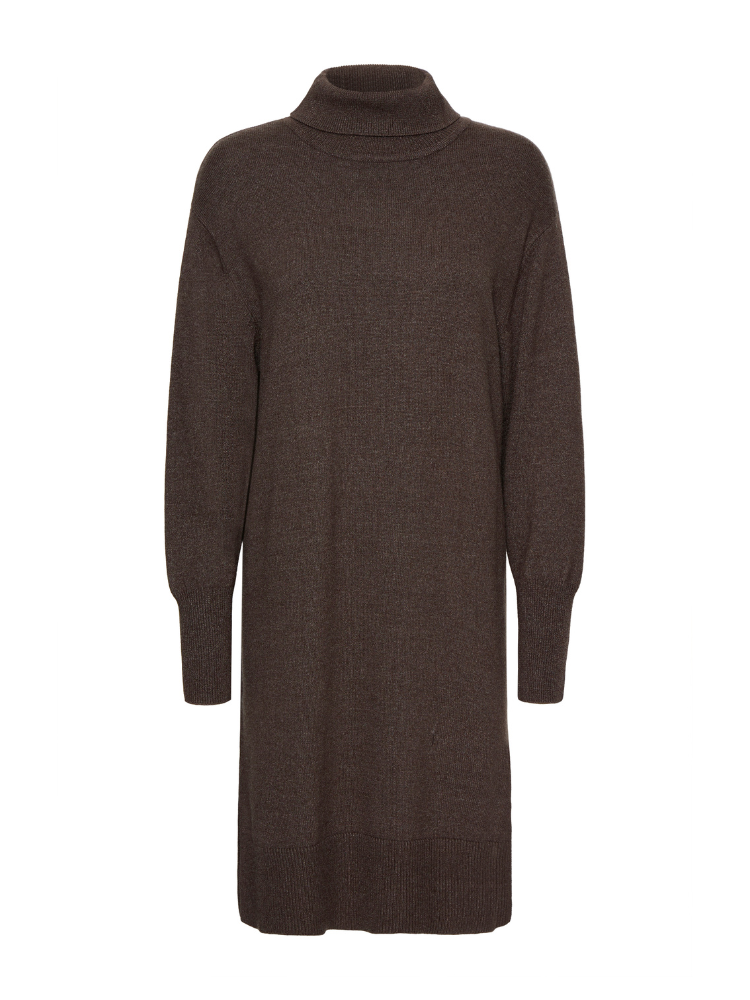 Pulz PzSteffi Rollneck Dress Dark Grey